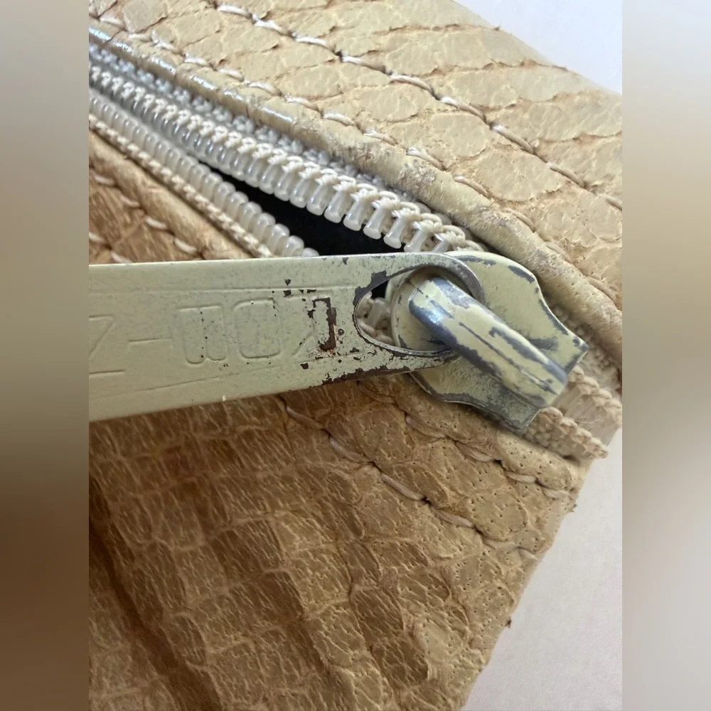 Carlos Falchi Gold‎ Textured Toiletry Bag